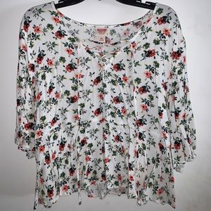 Crop long sleeve blouse